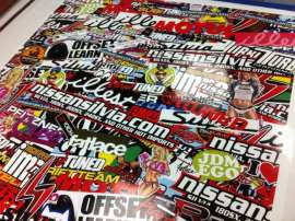 Sticker bombing - стикер бомбинг, БЕЗ ламинации, 1х1.5м