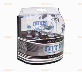 Галогеновые лампы MTF Light H1 3500K 12V 55W Argentum+50%
